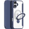 Pouzdro a kryt na mobilní telefon Apple Dux Ducis Skin X Pro s Ring Stand pro iPhone 16 Plus Blue