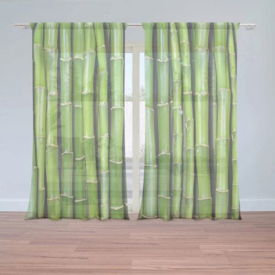 Záclony Bambus: 2 ks - 150x250 cm - Sablio – Hledejceny.cz