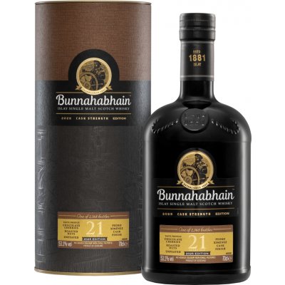 Bunnahabhain 21y Cask Strength 53,1% 0,7 l (tuba) – Hledejceny.cz