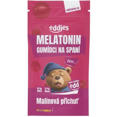 Eddies Gumídci na spánek s melatoninem vegan malina cestovní balení 10 ks – Hledejceny.cz