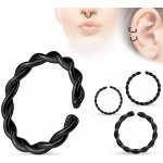 Šperky4U piercing do nosu kruh černý N0008-0810 – Zboží Mobilmania