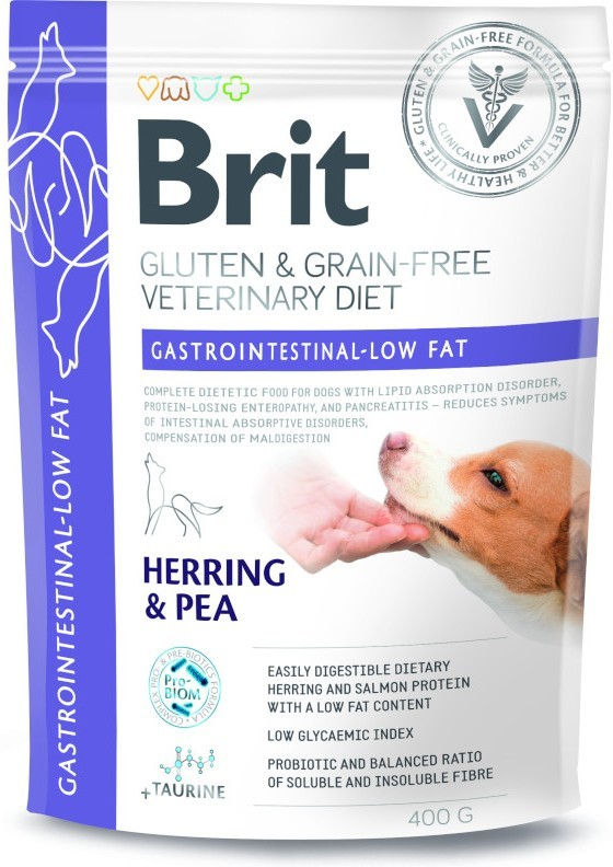 Brit Veterinary Diet Dog Grain Free Gastrointestinal Low Fat 0,4 kg