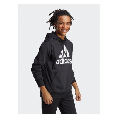 adidas Mikina Essentials Logo Hoodie IC0440 Černá Regular Fit