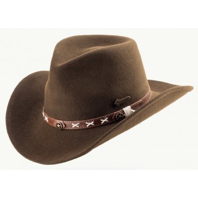 Scippis Australský hnědý klobouk vlněný Smokey – Zboží Mobilmania