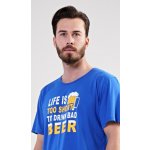 Petr pánské pyžamo krátké modré – Zboží Dáma