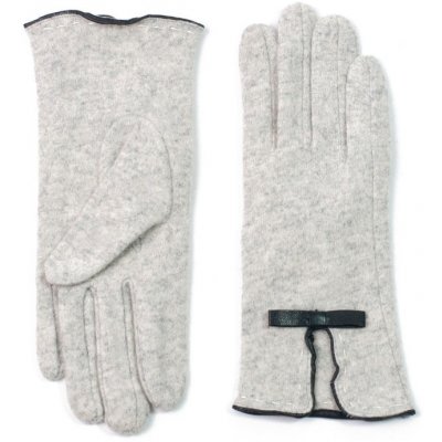 Art of Polo dámské šedé vlněné rukavice s mašlí – Zboží Mobilmania