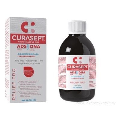 Curasept ADS DNA RELIEF PRO s chlorhexidinem 0,20 % + chlorbutanol 200 ml – Zboží Dáma