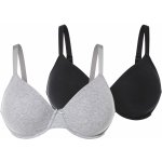 esmara podprsenka 2 kusy černá/šedá – Zboží Dáma