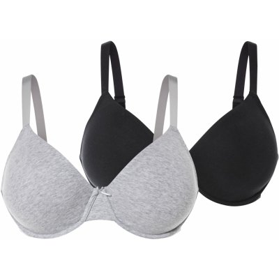 esmara podprsenka 2 kusy černá/šedá – Zboží Dáma