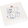Dětská deka Bellatex Dětská přikrývka Micro s výšivkou sloník bílá