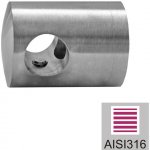 Nerezový držák prutů AISI316, d10/40x40x2mm – Zboží Mobilmania