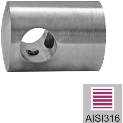 Nerezový držák prutů AISI316, d10/40x40x2mm – Zboží Mobilmania