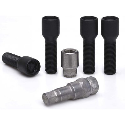 Pojistné bezpečnostní šrouby M14x1,5x40 kužel, klíč 17/19, SICUTUNE BVT440, černé – Sleviste.cz