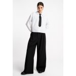 Reporter Young elegantní kalhoty s módními záhyby černá – Sleviste.cz