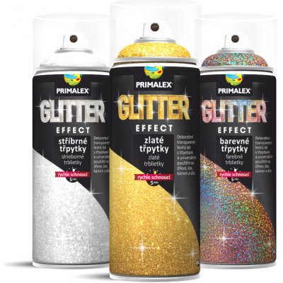 Primalex lak ve spreji 400 ml barevné třpytky lesklý – Sleviste.cz