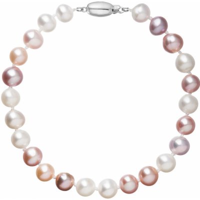 Evolution Group perlový náramek z říčních perel se zapínáním z bílého 14 karátového zlata 823004.3/9271B multi