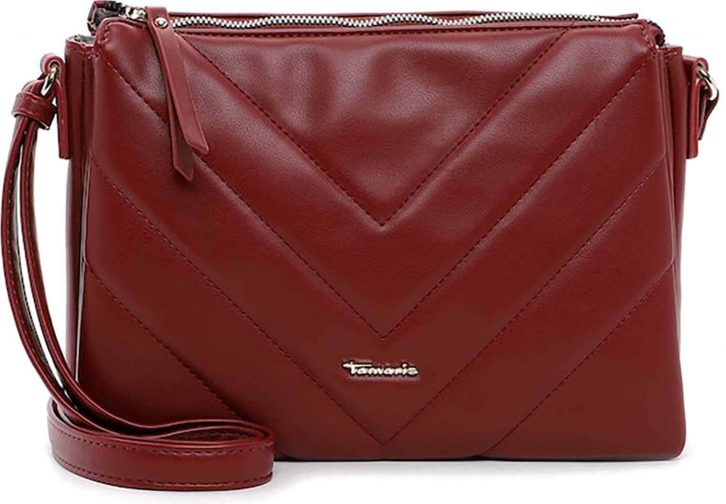 Tamaris dámská crossbody kabelka Otylia tmavě červená