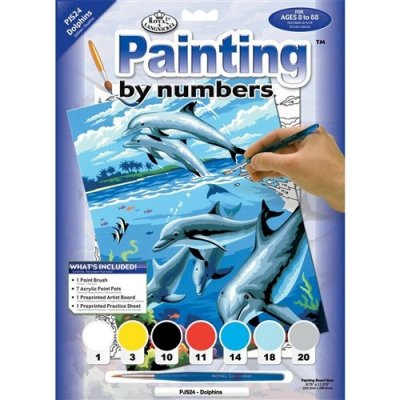 Royal Langnickel Malování podle čísel 22x30 cm- Delfíni – Zboží Mobilmania