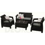 DEOKORK Zahradní ratanová sestava CORFU antracit – Zboží Dáma