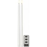 Star trading LED svíčka FLAMME SLIM BAL 2ks V.38cm bílá – Hledejceny.cz