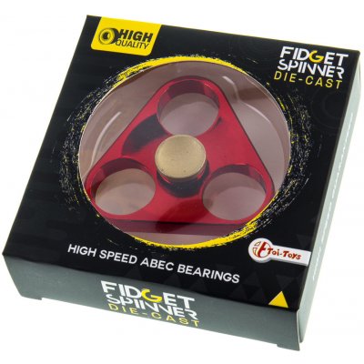 Fidget spinner kovový červený – Zboží Dáma