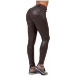 Nebbia Leather Look Bubble Butt kalhoty 538 hnědé – Zboží Dáma
