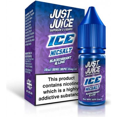 Just Juice Salt ICE Blackcurrant & Lime 10 ml 20 mg – Sleviste.cz