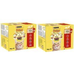 Friskies hovězí, kuře, jehněčí, kachna ve šťávě 24 x 85 g