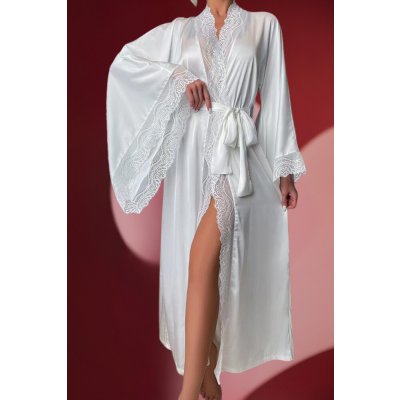 Saténový župánek bílý – Zboží Dáma