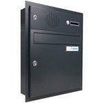 1x poštovní schránka A-01 k zazdění do sloupku s 1x zvonkem a HM URMET + orámování L profilem - lakovaná - RAL 7016 MAT. - ANTRACIT – Zboží Mobilmania