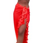 Plážová sukně Chiffon S292 červená – Zboží Dáma