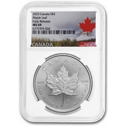 Royal Canadian Mint Stříbrná mince Maple Leaf MS-69 NGC Kanada 1 Oz