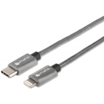 4smarts 4S465532 Basic RAPIDCord FlipPlug, USB-C/Lightning, 1m, šedý