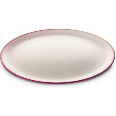 Omada Talíř SANALIVING Dinner Plate 24 x 2 cm bílá/červená – Sleviste.cz