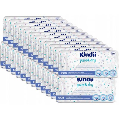 KINDII PURE & DRY SUCHÉ UBROUSKY biologicky rozložitelné 24 x 50 ks – Hledejceny.cz