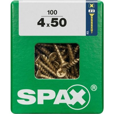 Spax Yellox Univerzální vrut, ø 4 × 50 mm, PZ2, zápustná hlava, 100 ks 4081020400507 – Hledejceny.cz