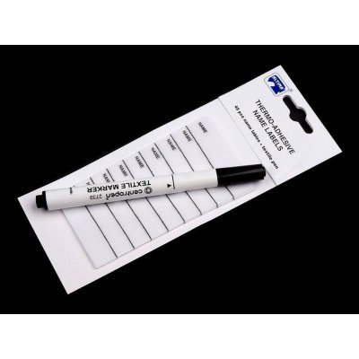 Nažehlovací štítek s popisovačem Varianta: 2 bílá anglicky, Balení: 1 sáček 11652/1815/143701 – Hledejceny.cz