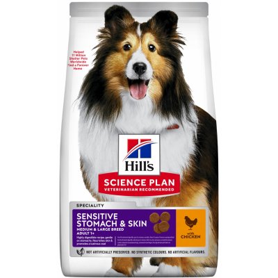 Hill’s Adult Medium Sensitive Stomach & Skin with chicken 2,5 kg