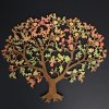 Dekorace Amadea dřevěný strom v podzimních barvách barevná závěsná dekorace 24 cm