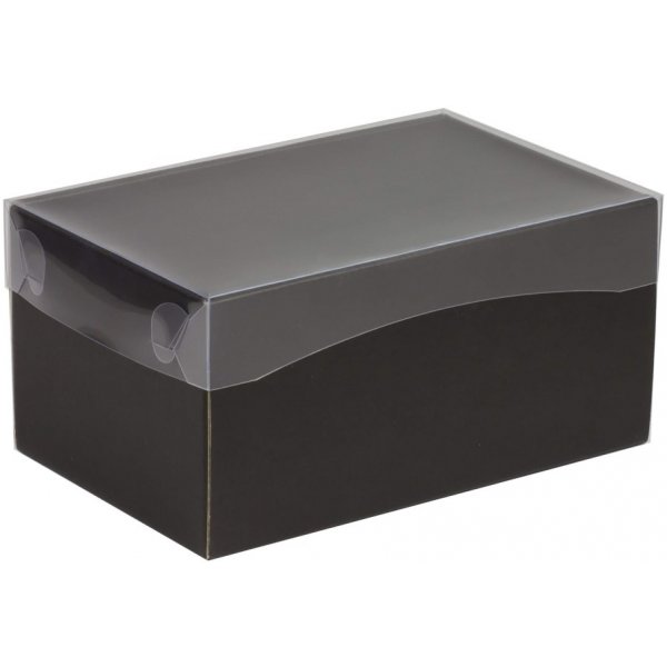 Dárková krabička s průhledným víkem 200x125x100/40 mm, černá od 62 Kč -  Heureka.cz