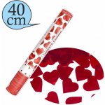 vystřelovací konfety srdce červené 40cm – Sleviste.cz