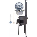 Kessel kotlík na guláš nerez 15 l INOX 1,2 mm speciální žáruvzdorná kotlina vysoká Plus 600 °C 36 cm poklice nerez 41 cm INOX naběračka 350 ml a vařečka 50 cm SUPER PARTY – Hledejceny.cz