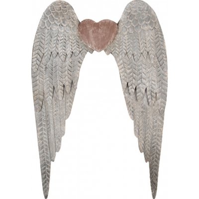 Zinková antik nástěnná dekorace andělská křídla Wings Angel 79*6*113 cm Clayre & Eef – Sleviste.cz