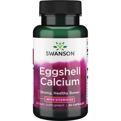 Swanson Eggshell Vápník + Vitamin D3 60 kapslí