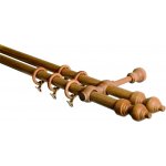 HEBR Garnýž dřevěná dub dvojitá 200 cm – Sleviste.cz