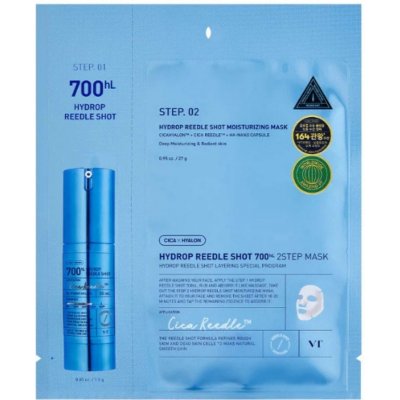 VT Cosmetics Hydrogelová pleťová maska se spikulami Hydrop Reedle Shot 700 2 Step Mask 1.5 g 27 g 1 ks – Zboží Dáma
