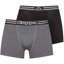 Kappa pánské boxerky logo zen černá /šedá