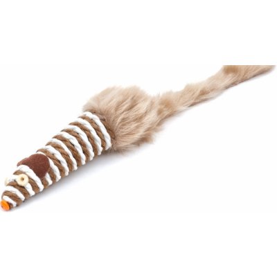 JK ANIMALS Myš dlouhá pruhovaná provazová hračka 28 cm – Zboží Dáma