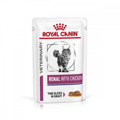 Royal Canin Veterinary Diet Cat Renal with Chicken Feline 12 x 85 g – Sleviste.cz