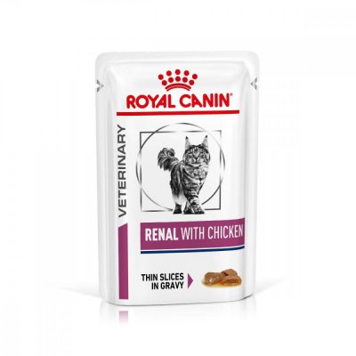 Royal Canin Veterinary Diet Cat Renal with Chicken Feline 12 x 85 g – Hledejceny.cz